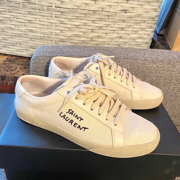 Preowned authentic Saint Laurent Sneakers 37.5W - Picture 1 of 16